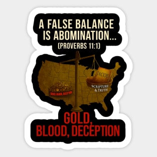 The Weight of Deception Sticker